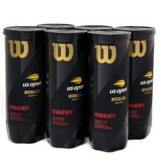 Bola de Tênis Wilson US Open Regular Duty Saibro Pack com 6 Tubos