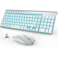 Combo Teclado e Mouse Sem Fio JOYACCESS J com Retroiluminação