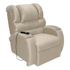Poltrona Reclinável Motorizada Imperial Suede Areia