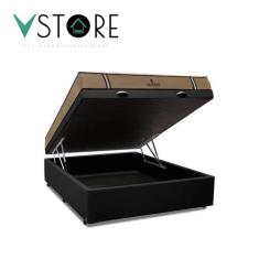 Cama Box Baú Viúva Bravus + Colchão Madrid D33 Molas Ensacadas 128x188