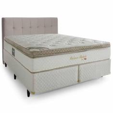 Cama Box com Cabeceira Queen Herval Pallace Bambu em Molas Ensacadas, 71x158x198 cm