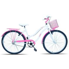 Bicicleta Retro Aro 26 Feminina Forss Hello Pink-Feminino