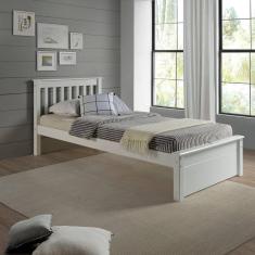 Cama Solteiro Inglesa Peseira Fechada Mv Outlet Branco