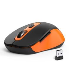 Mouse sem fio para laptop, PC, Chromebook, Mac, MacBook, mouse silencioso com nano receptor USB, botão lateral, 2400 DPI, rolo antiderrapante, mouse de computador sem fio ergonômico de 6 botões -