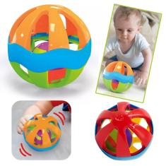 Brinquedo Bolinha Chocalho Colorida Para Bebê Sensorial