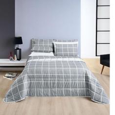 Colcha com jogo de lençol Queen 7 pças Cobre Leito Micropercal 200 Fio