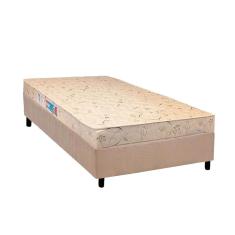 Conjunto Box Solteiro: Colchão Espuma Luckspuma D26 Serene + Base crc Suede Clean (88x188)