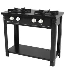 Fogão Profissional 2 Bocas Venâncio Linha Bravo Preto Br2bpr