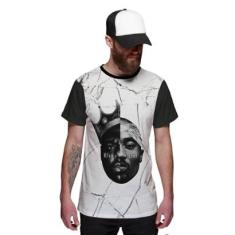 Camiseta 2pac Shakur Tupac Swag Branca Thug Life-Masculino
