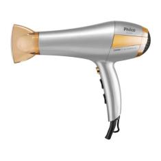 Secador de Cabelos Philco Íons Tourmaline 2100W PSC2600, Prata e Doura