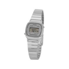 Relógio Casio Feminino Digital Vintage LA670WA7DF Prata Original Resis