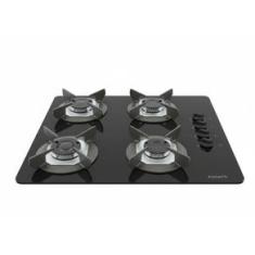 Cooktop a Gás Fogatti Safe 4 Bocas Vidro Temperado Preto Bivolt