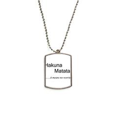 DIYthinker Colar para animais de estimação com pingente de corrente de aço inoxidável com citação No Worries