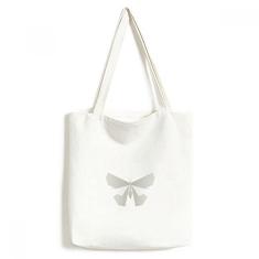 Bolsa de lona abstrata com estampa de origami borboleta branca bolsa de compras casual