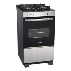 Fogao 4 Bocas Venax Picasso Vitreo Inox Gas Glp