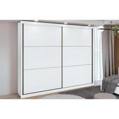 Guarda Roupa 2 Portas De Correr E 6 Gavetas Toronto Plus Branco - Lopas