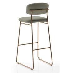 Banqueta Alta para Bancada Sala de Jantar Encosto e Assentos Estofados