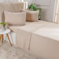 Jogo de Cama Solteiro Serenitá 3 Pçs Bordado Festonê 88x188x30cm