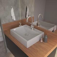 Kit Cuba RT49 com Torneira Luxo 1195 Metal e Válvula Click 1 Polegada G e Sifão Cromado e