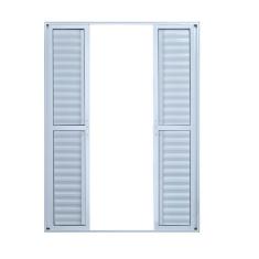 Porta De Alumínio Veneziana 210x200cm 6 Folhas Branco