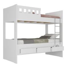 Beliche Infantil/juvenil Com 3 Gavetas Casatema Branco