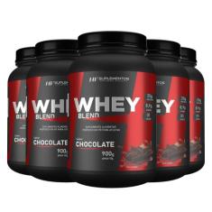 5x whey protein de chocolate 900g hf suplements, PREMIUM