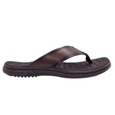Chinelo Pegada em Couro - Masculino-Masculino