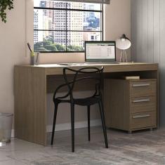 Escrivaninha 150cm com Gaveteiro 3 Gavetas com Rodízio Espresso Móveis Avelã TX