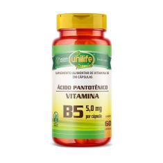 Vitamina B5 60 Cápsulas Ácido Pantotênico Unilife