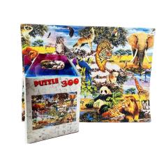 Quebra-Cabeça Puzzle Reunião de Animais 300 Peças MDF