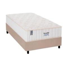 Cama Box Solteiro: Colchão Molas MasterPocket Ensacadas Plumatex   Miami + Base CRC Courano Clean(88x188)