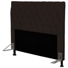 Cabeceira Cama Box Casal 195cm Cristal material sintético Marrom - JS 