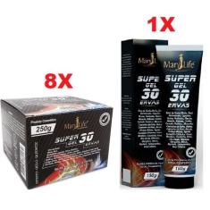 Kit 8 Super Gel 30 Ervas 250g  + 1 Super Gel 30 Ervas 150g - Bio Insti