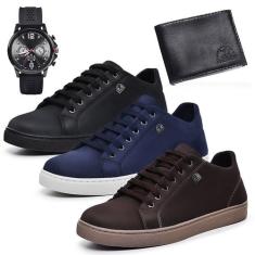 Tenis Casual Masculino Polofran Forrado Sapato SlimTenis Espumado Maci