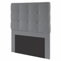 Cabeceira Solteiro Denken Paris Estofada 90cm - Cinza