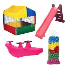 Gangorra Infantil Unicórnio e Dino – Conjunto com 4 Tatames Coloridos