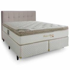 Cama Box com Cabeceira Queen Herval Pallace Bambu em Molas Ensacadas, 