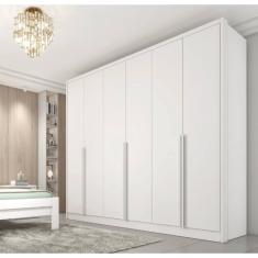Guarda Roupa Casal 100% MDF 6 Portas 6 Gavetas Realeza Tcil Móveis - Neve