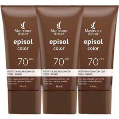 Mantecorp Skincare Episol Kit com 3 Unidades – Protetor Solar com Cor FPS70 – Negro 40ml Kit-Unissex