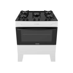 Fogão de Piso Itatiaia 5 Bocas Electra Glass Plus Branco - Bivolt