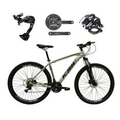 Bicicleta Aro 29 Ksw Xlt 27v K7 Câmbio Shimano Alívio Freios a Disco Hidráulicos Suspensão com Trava-Unissex
