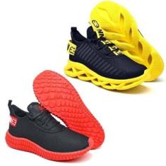 Tênis Caminhada Academia Corrida Confortavel 2 Pares Diferentes-Feminino