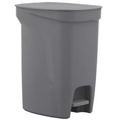 Lixeira Tramontina Compact 10L em Polipropileno Cinza com Haste em Aço Galvanizado