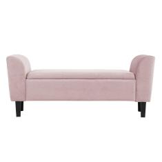 Recamier Bau França 1,40M Suede Rosa Bebe - Clique Decor