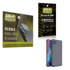 Kit Película De Câmera E Tela Moto G50 5G + Capa Anti Shock