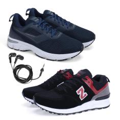 Tênis Masculino Esporte Academia + Fone de Ouvido Fio Kit 2-Masculino