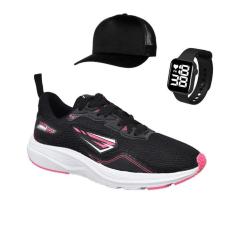 Tenis Masculino Feminino Pulse Academia Caminhada Corrida Leve + Relógio e Boné-Unissex