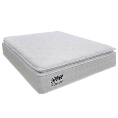 Colchão Casal Molas Ensacadas Gazin Com Pillow Tower New 138x188x35cm Branco Branco