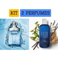 Kit 2 perfumes 1 Natura Kaiak + 1 Egeo Blue Refrescante dia e noite Pr