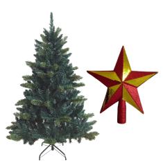 Árvore de Natal Pinheiro Suiço 1,50M Com Ponteira 451 Hastes saldão!